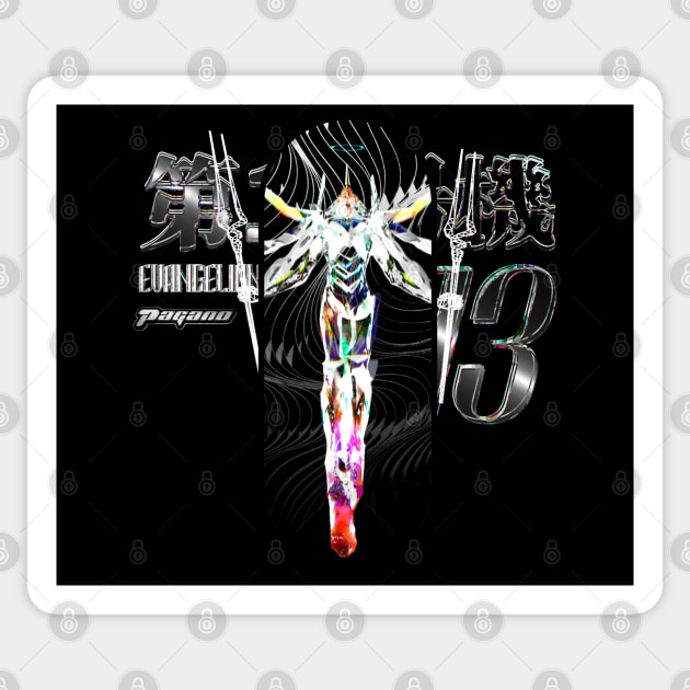 Stained Glass Evangelion 13 (3.0 + 1.0) Sticker by LANX